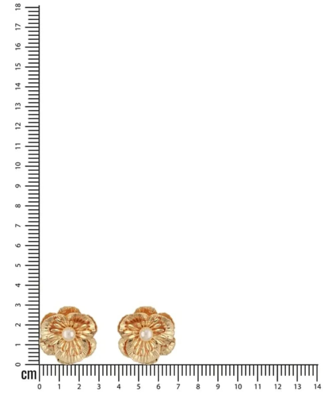 Golden flower earrings