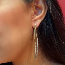 Golden cascade earrings, Shimmering, stylish, and a must-have!